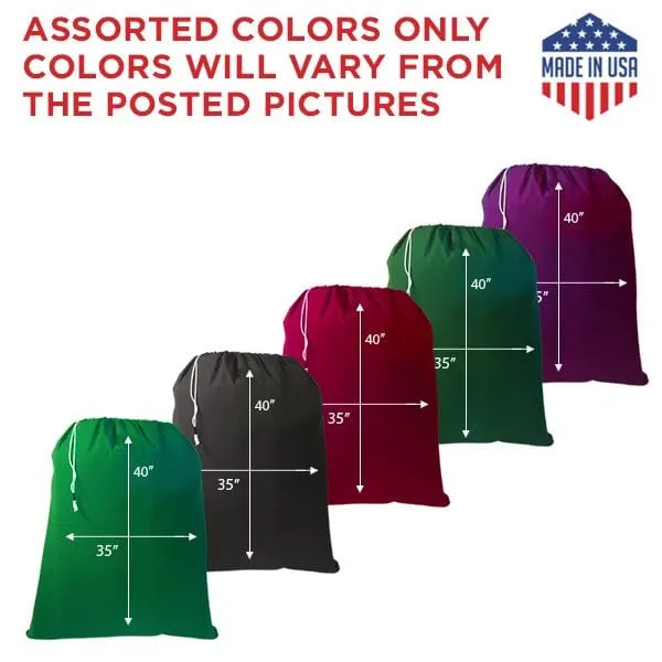 35" x 40" Medium NYLON Laundry Bags || Water-proof || Random (Mixed) Colors