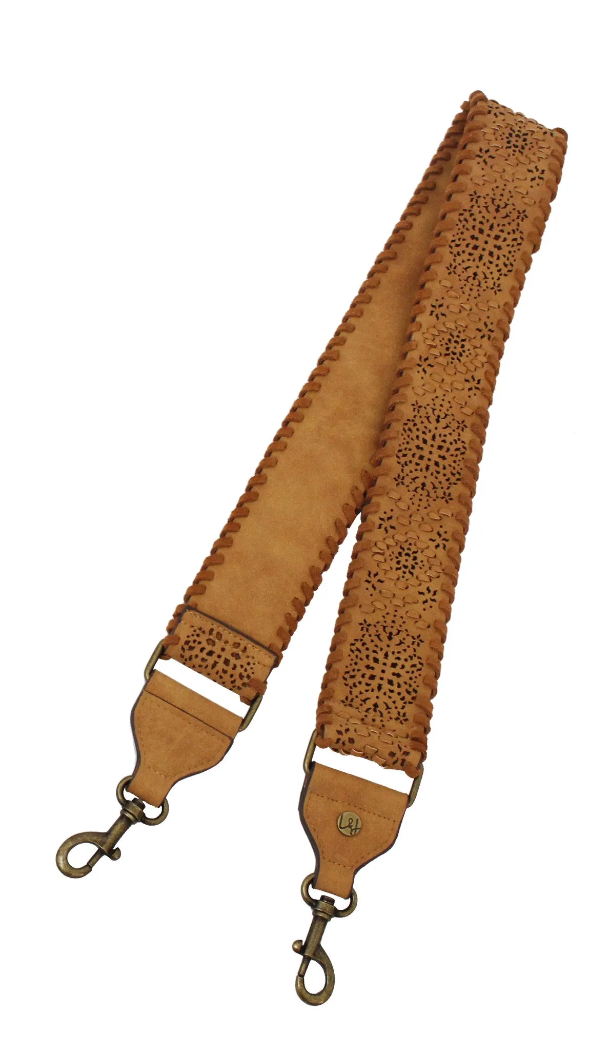 3D Floral Guitar Strap in Saddle