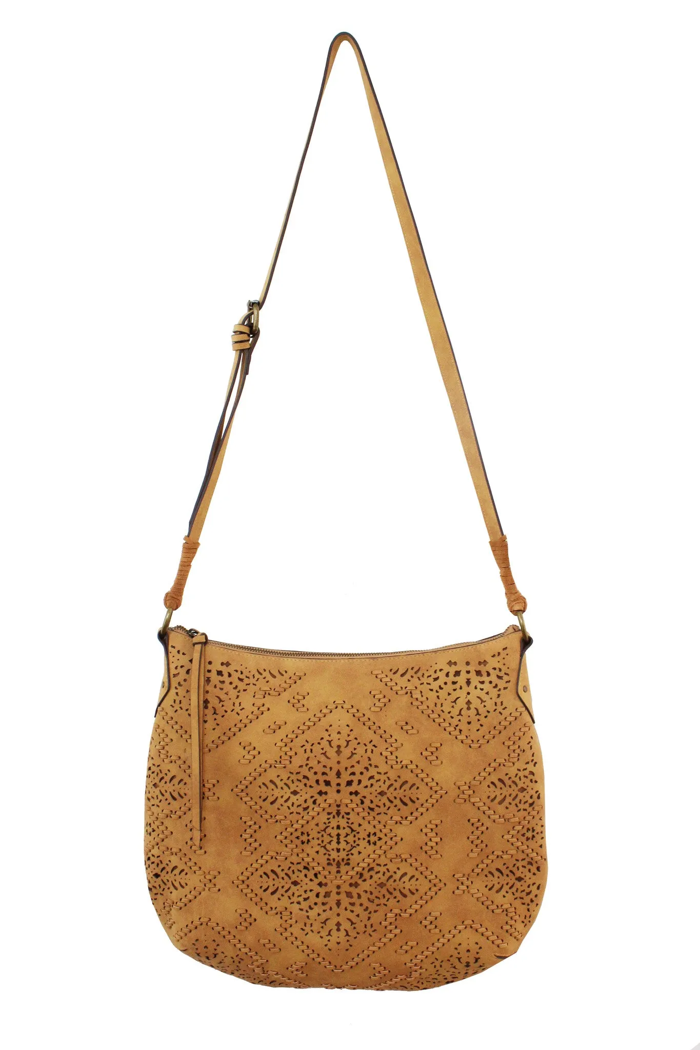 Amarillo Crossbody Hobo in Saddle