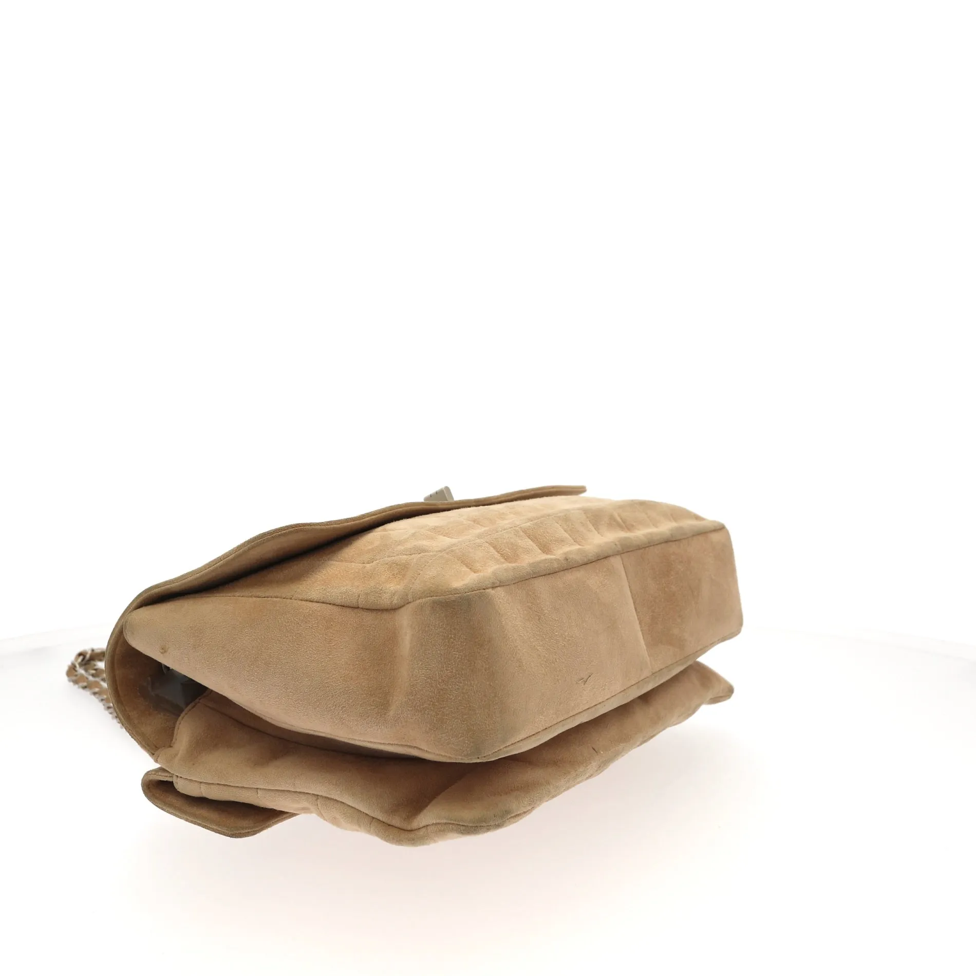 CHANEL 2.55 Shoulder Bag in Beige Suede