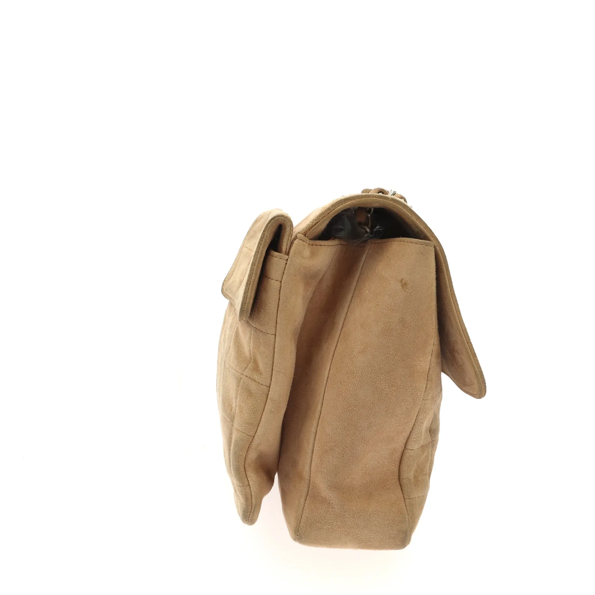 CHANEL 2.55 Shoulder Bag in Beige Suede