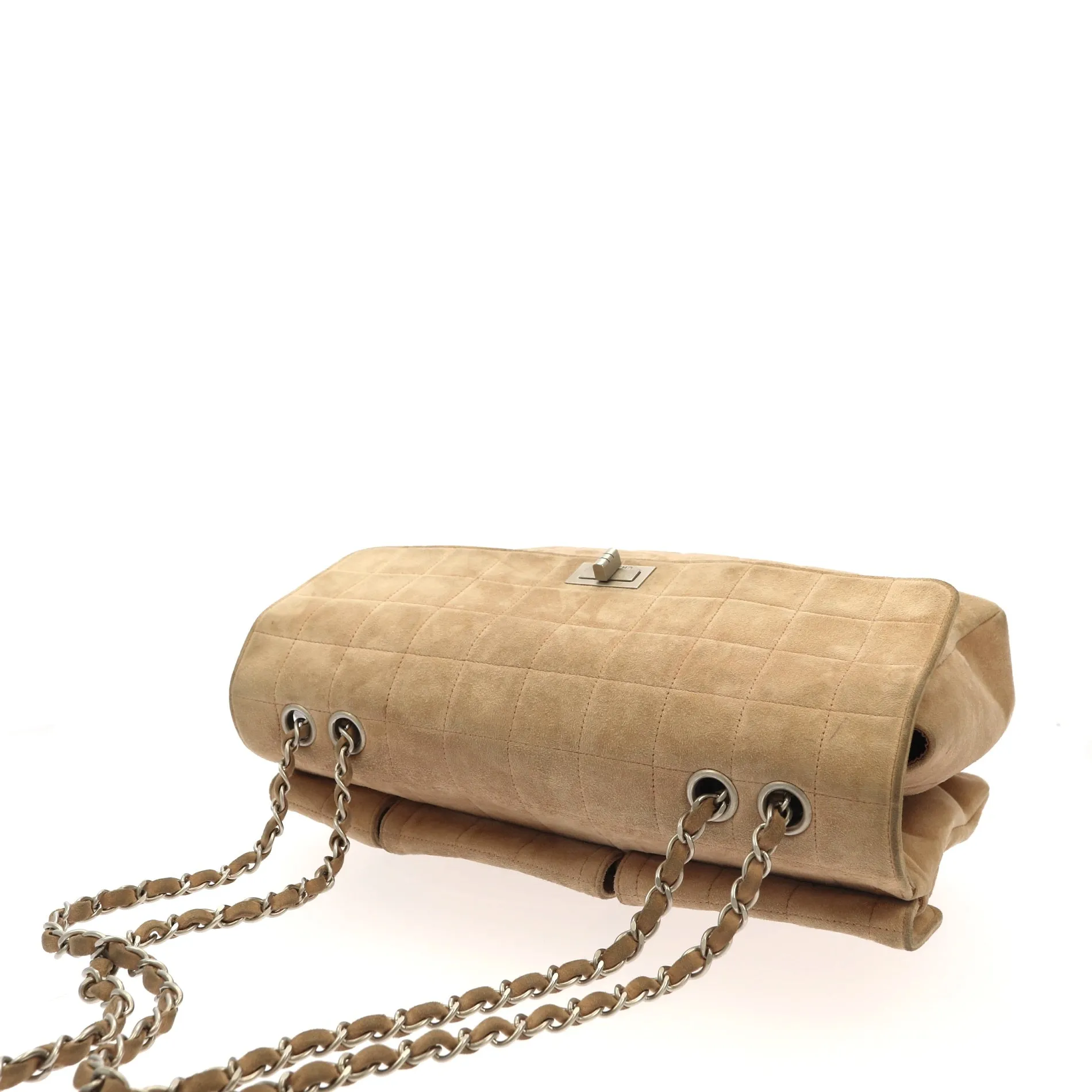 CHANEL 2.55 Shoulder Bag in Beige Suede
