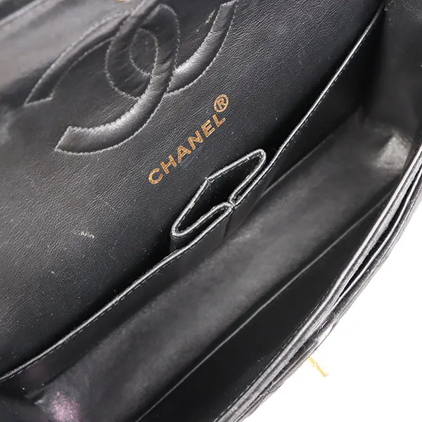 Chanel Around 1997 Made Suede Classic Flap Chain Bag 25Cm Black