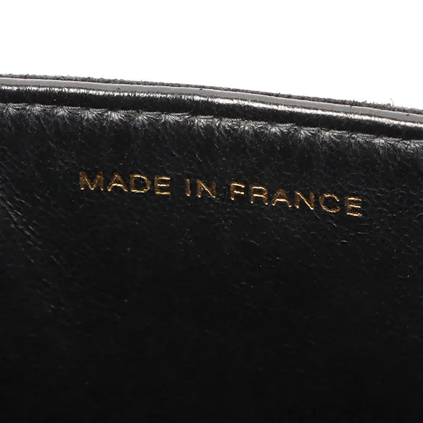 Chanel Around 1997 Made Suede Classic Flap Chain Bag 25Cm Black