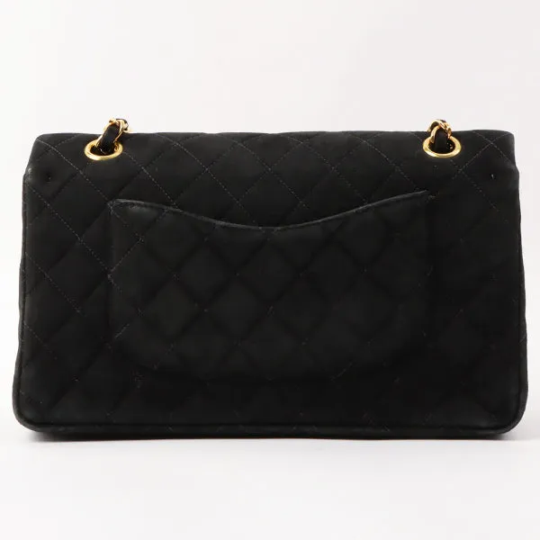 Chanel Around 1997 Made Suede Classic Flap Chain Bag 25Cm Black
