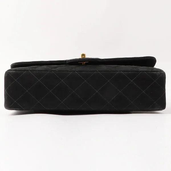 Chanel Around 1997 Made Suede Classic Flap Chain Bag 25Cm Black