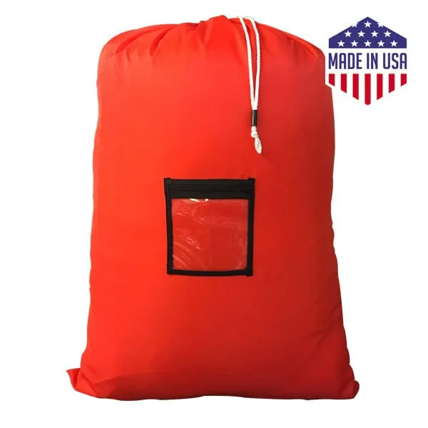 Clear Pocket, 6" x 6" With Zipper (sewn on laundry bags, Price for Pocket Only, Order Bags Separately)