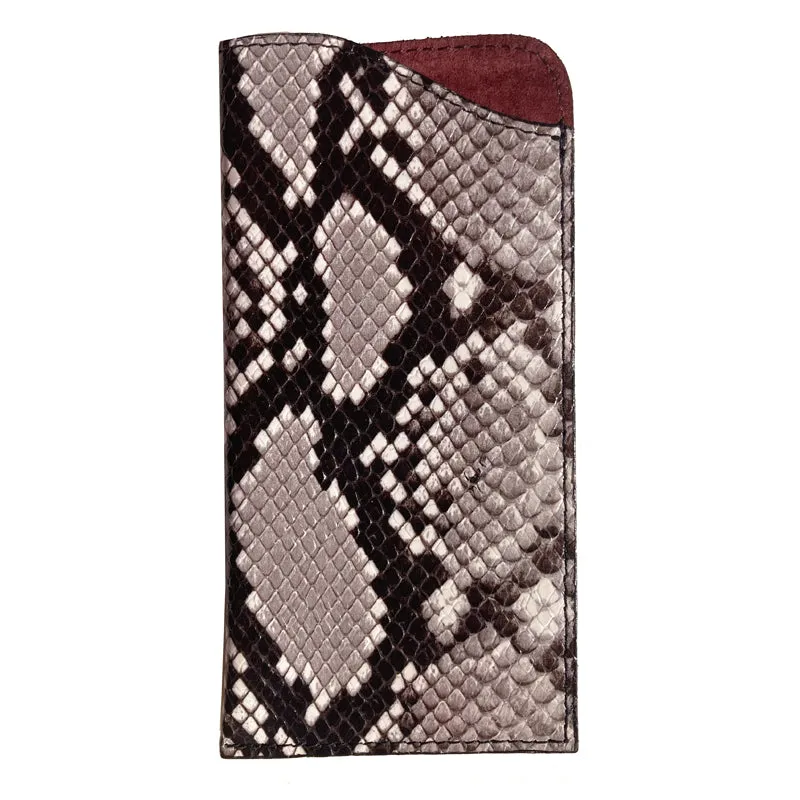 Eyeglass Case - Black & White Snake