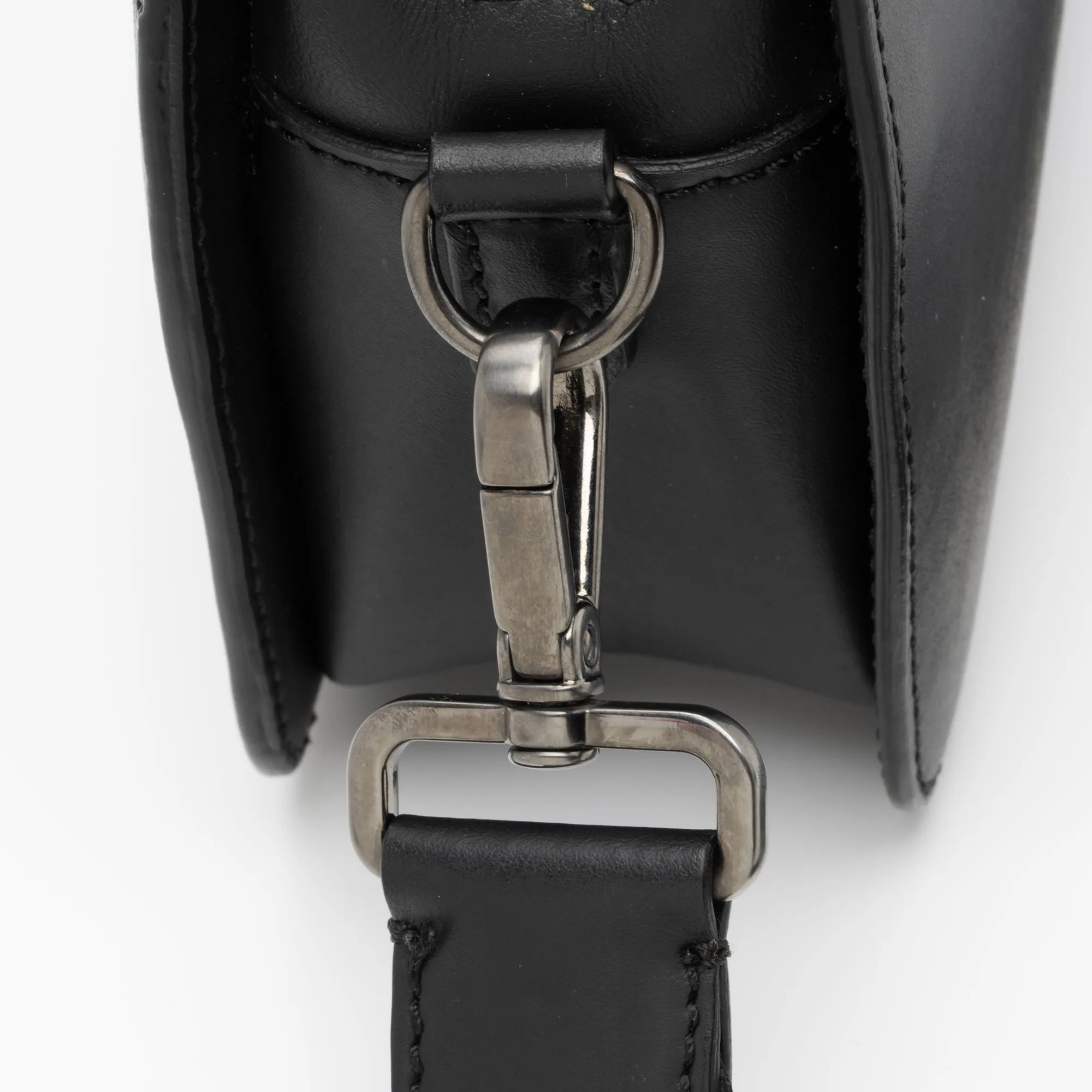 Fendi FF Embossed Calfskin St. Zucca Messenger (SHF-QOa4iu)