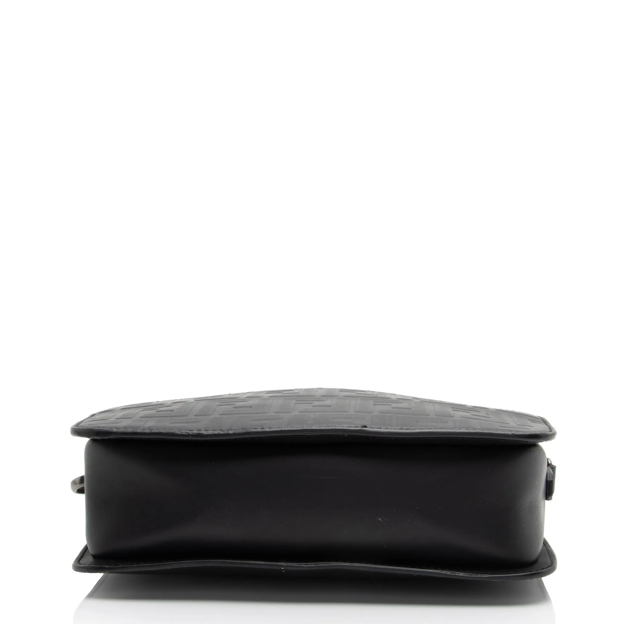 Fendi FF Embossed Calfskin St. Zucca Messenger (SHF-QOa4iu)