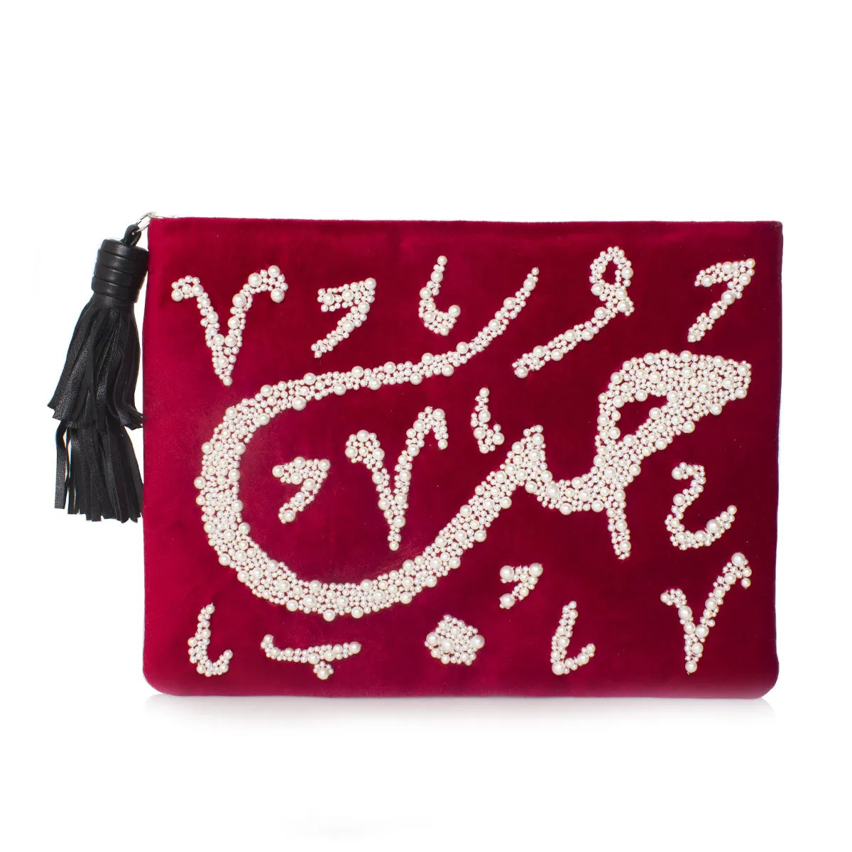 HOBB LOULOU RED VELVET POUCH