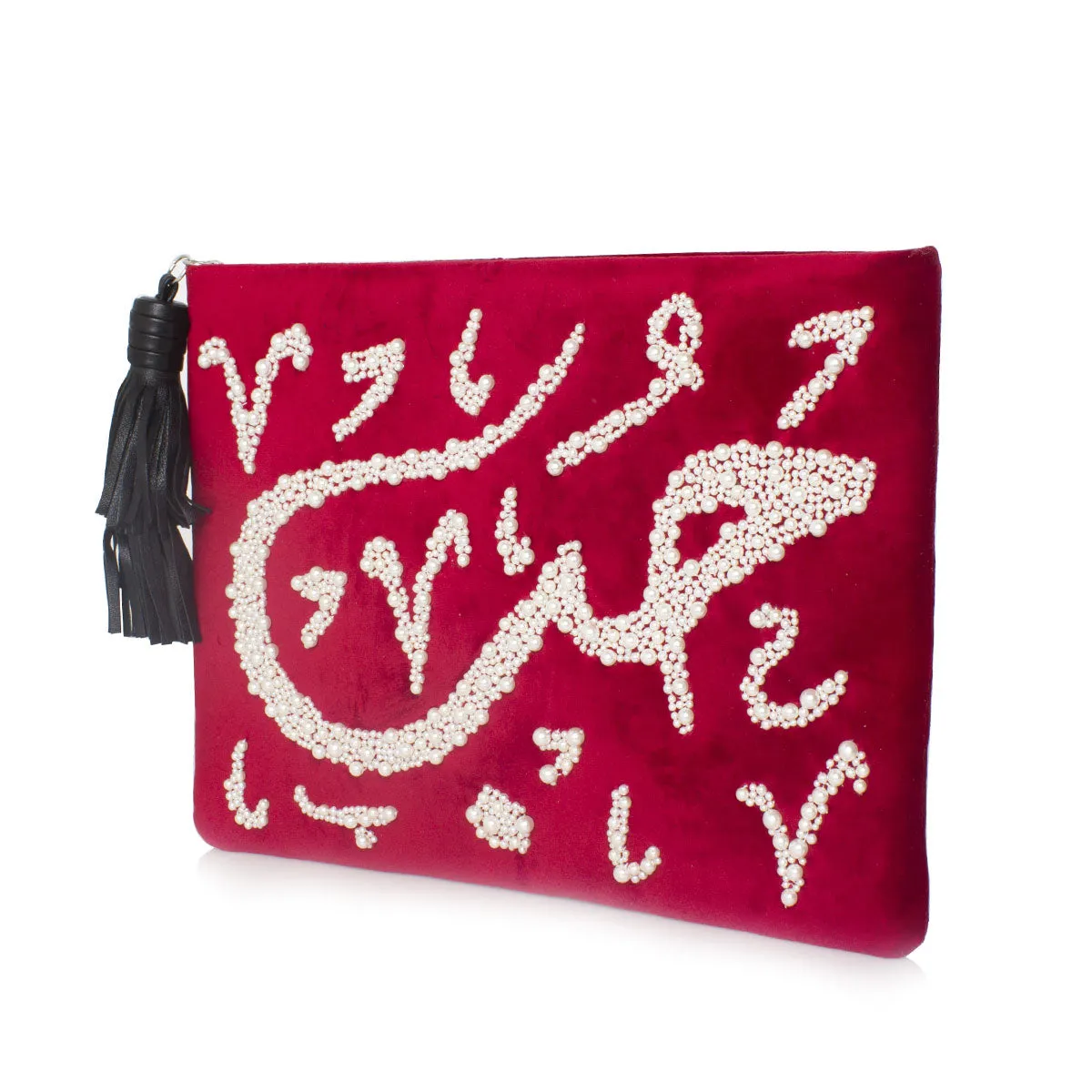 HOBB LOULOU RED VELVET POUCH