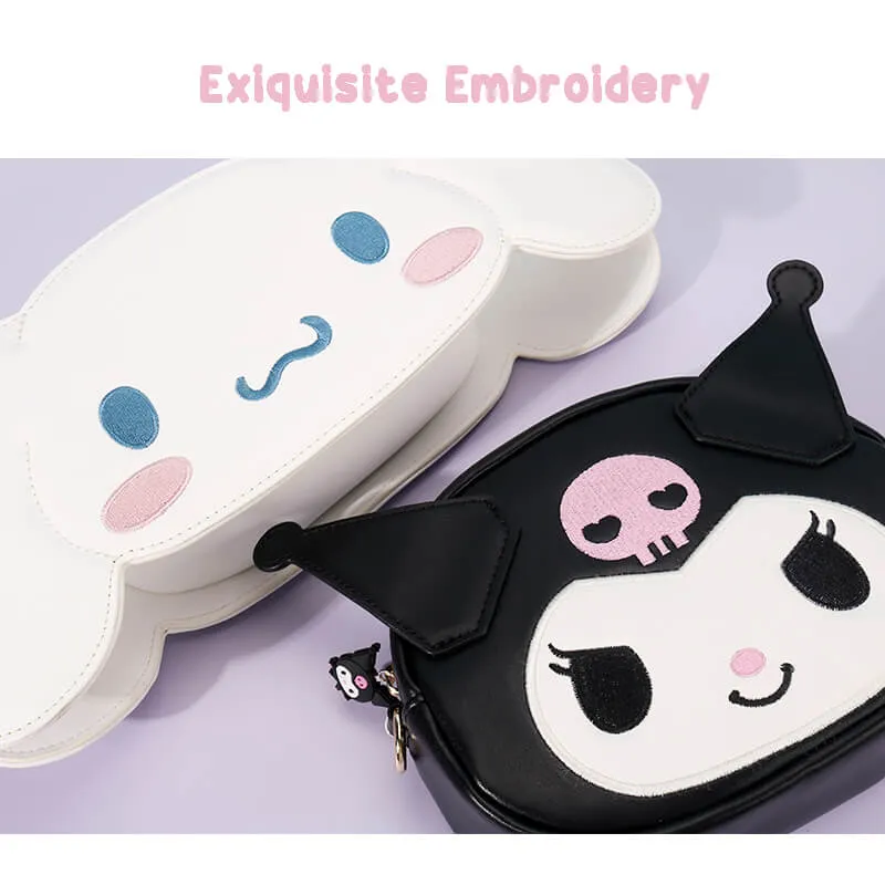 Kuromi PU Embroidery Face Bag