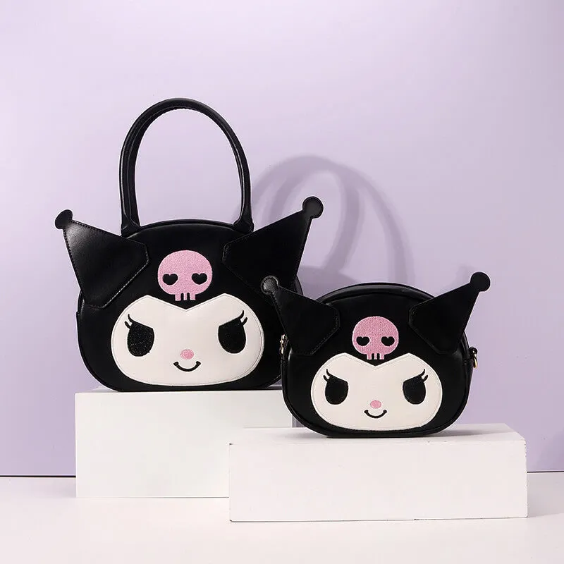 Kuromi PU Embroidery Face Bag