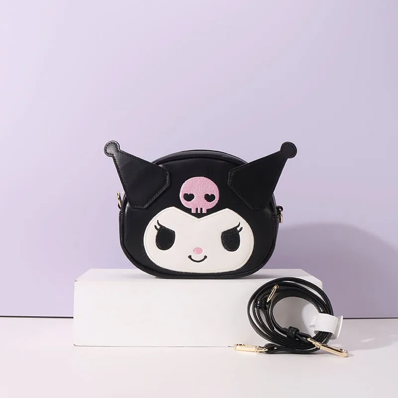 Kuromi PU Embroidery Face Bag