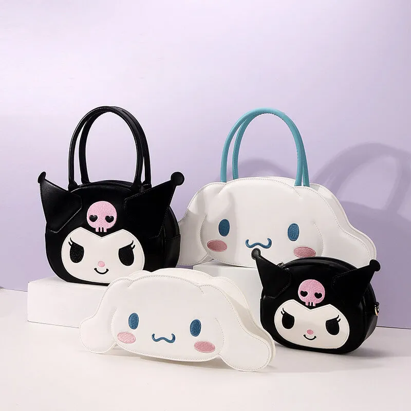 Kuromi PU Embroidery Face Bag
