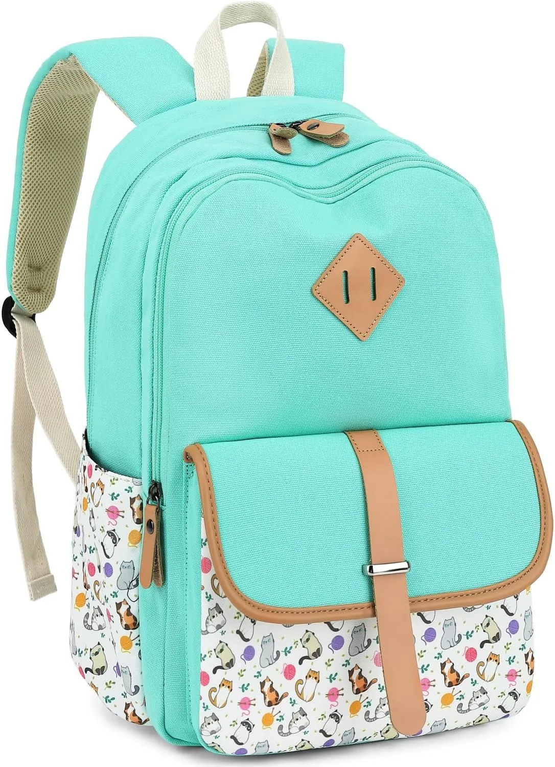 Leaper Canvas School Backpack for Girls Laptop Bag Travel Bag Bookbag Daypack