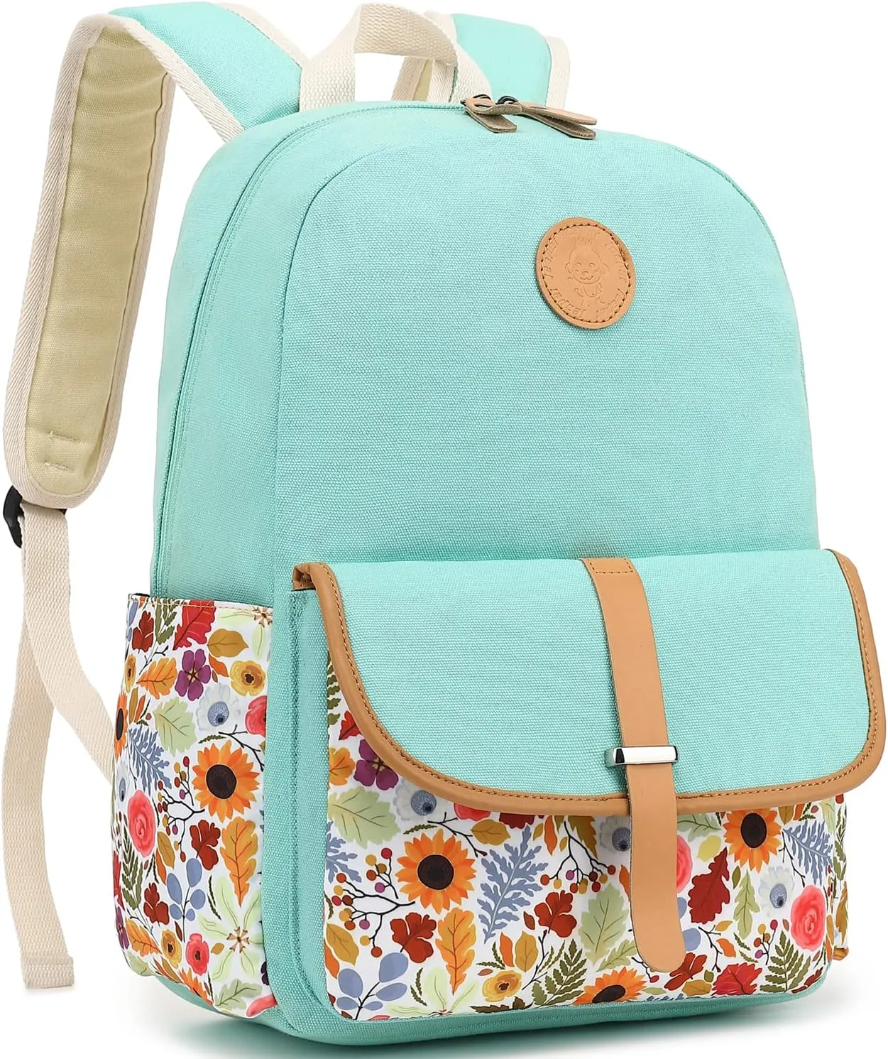 Leaper Canvas School Backpack for Girls Laptop Bag Travel Bag Bookbag Daypack