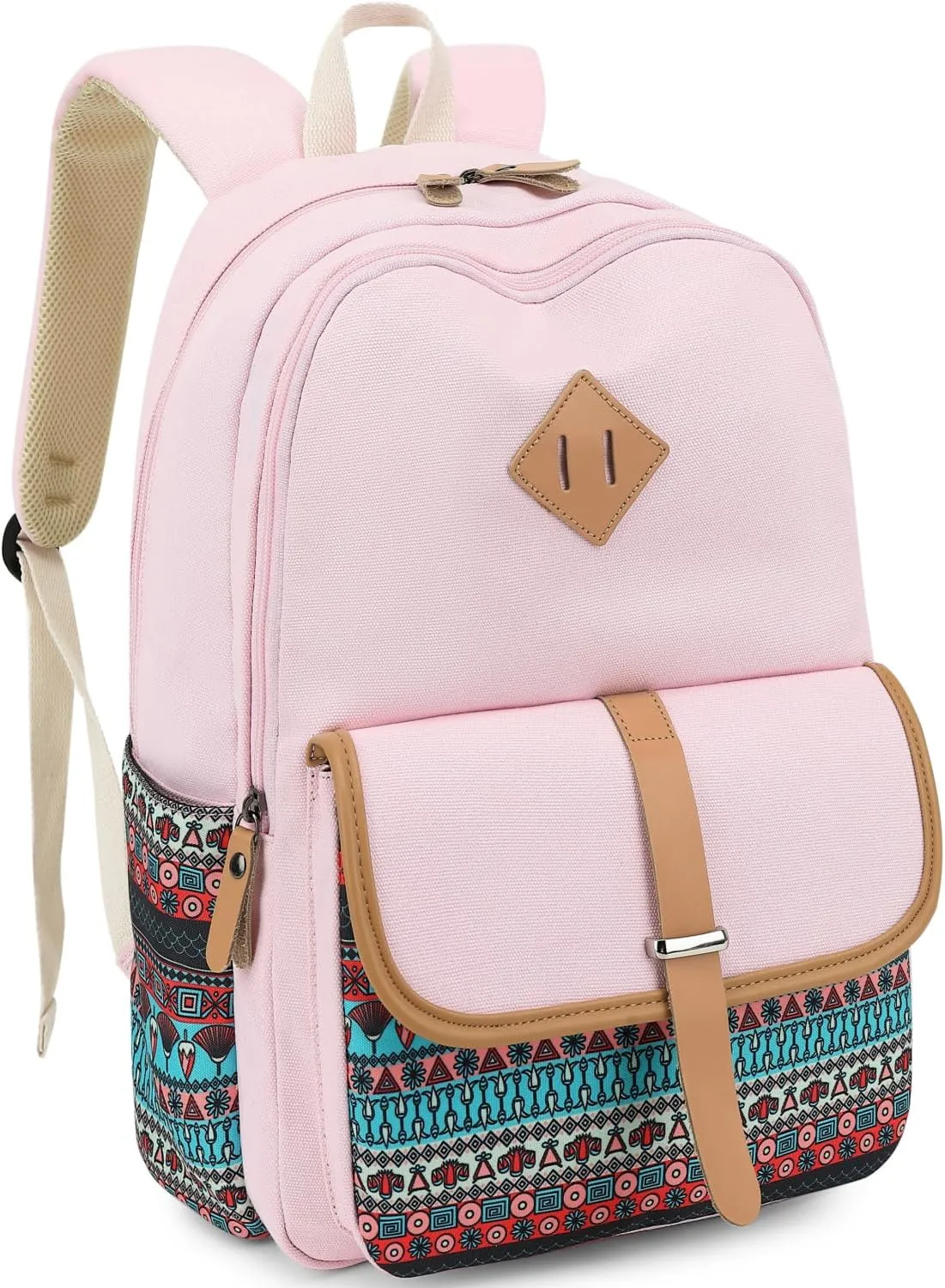 Leaper Canvas School Backpack for Girls Laptop Bag Travel Bag Bookbag Daypack