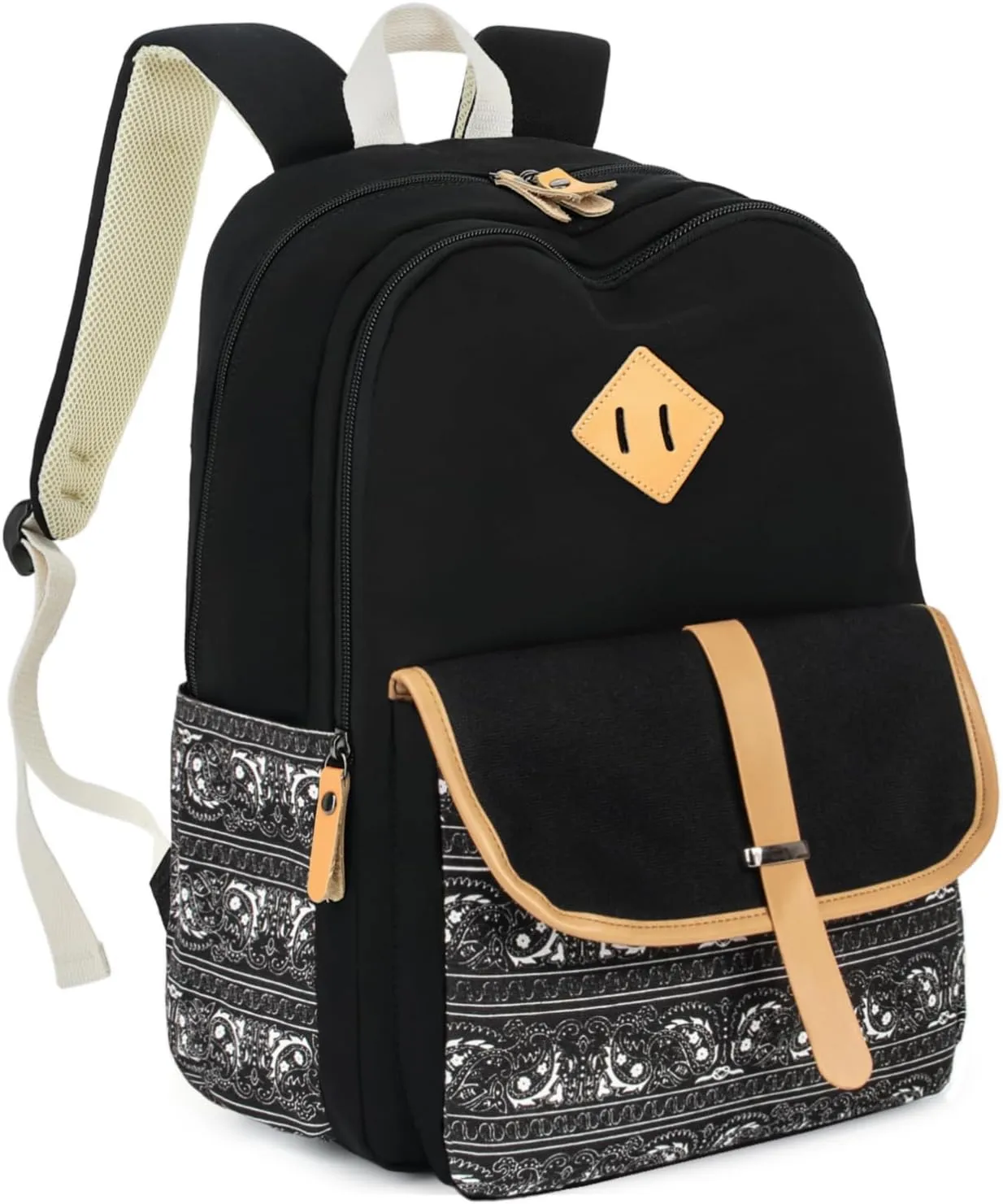 Leaper Canvas School Backpack for Girls Laptop Bag Travel Bag Bookbag Daypack