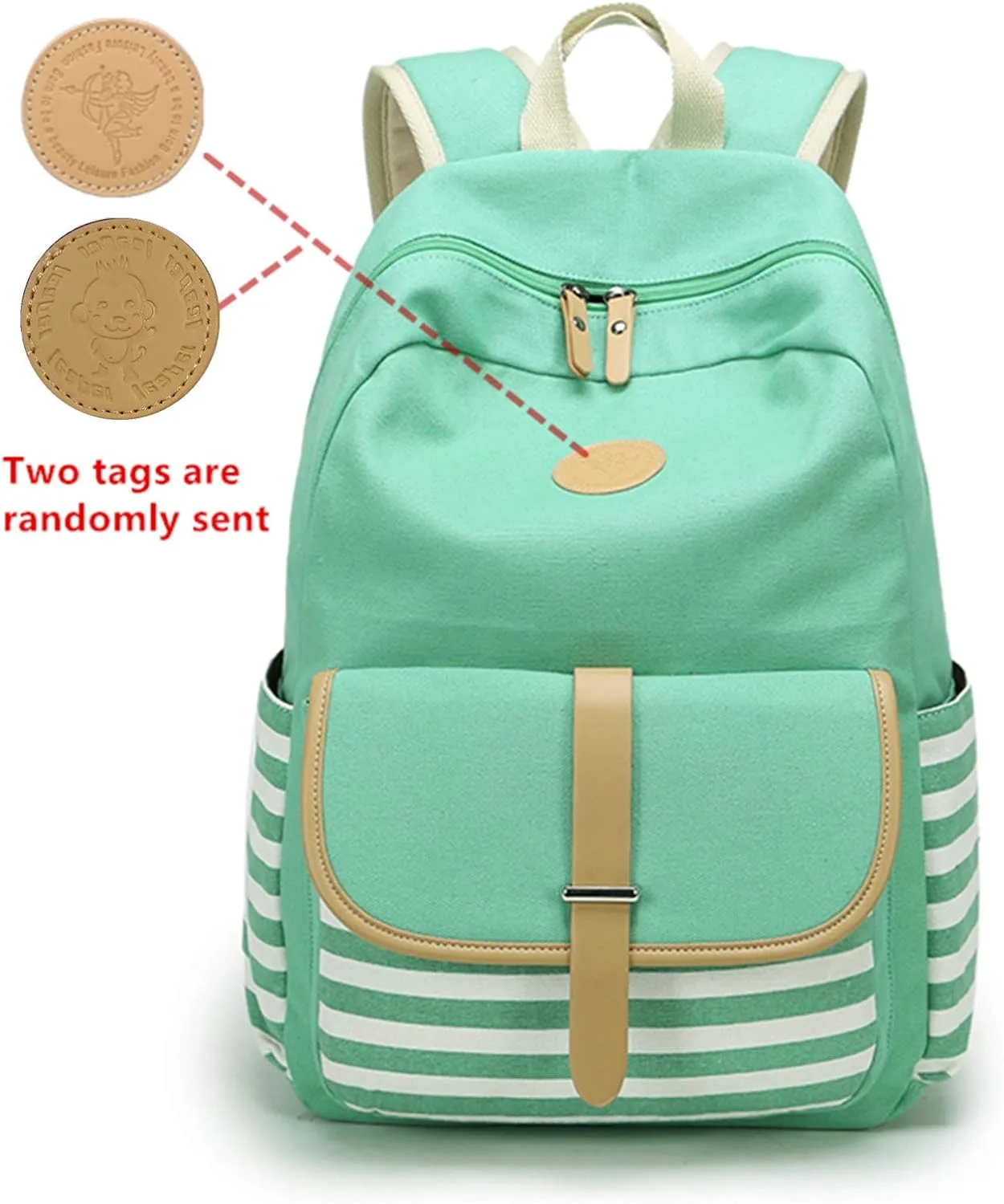 Leaper Canvas School Backpack for Girls Laptop Bag Travel Bag Bookbag Daypack