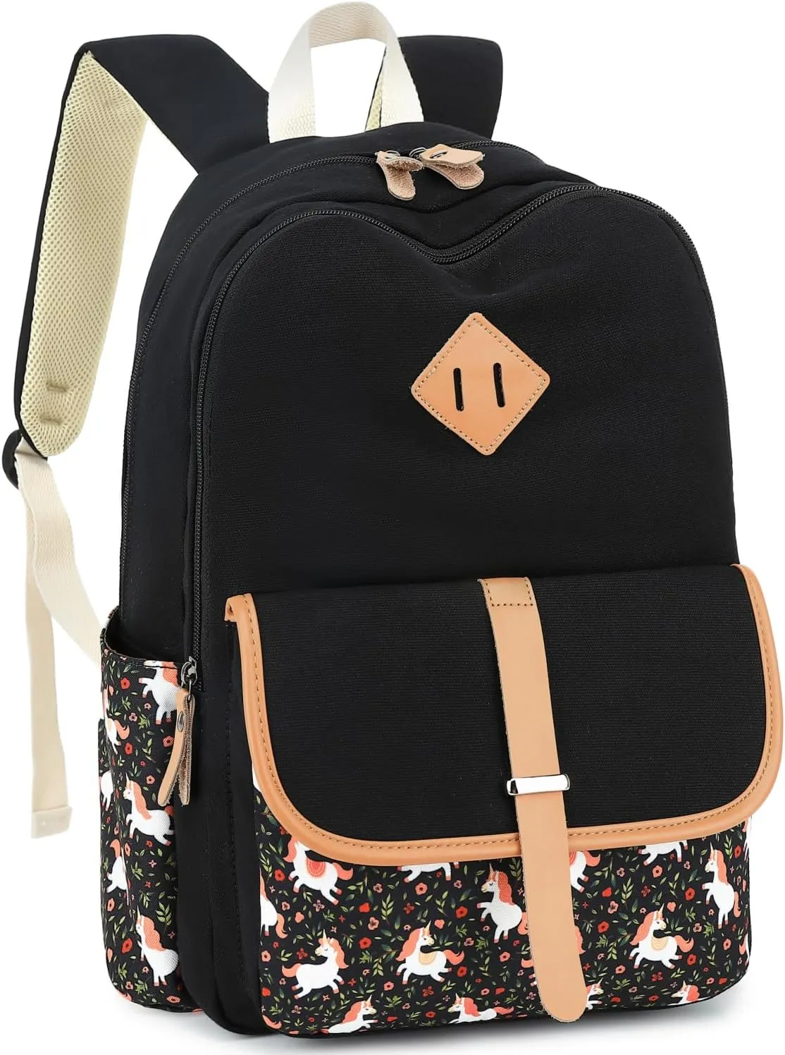 Leaper Canvas School Backpack for Girls Laptop Bag Travel Bag Bookbag Daypack