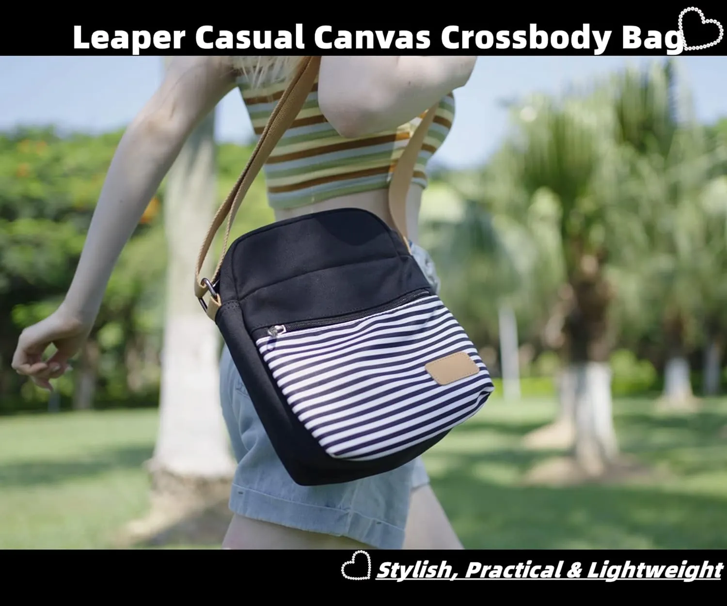 Leaper Girls Crossbody Purses for Kids 2 PCS Cross Body Bag Women Messenger Bag Girls Canvas Bag Cross Body Purse Set