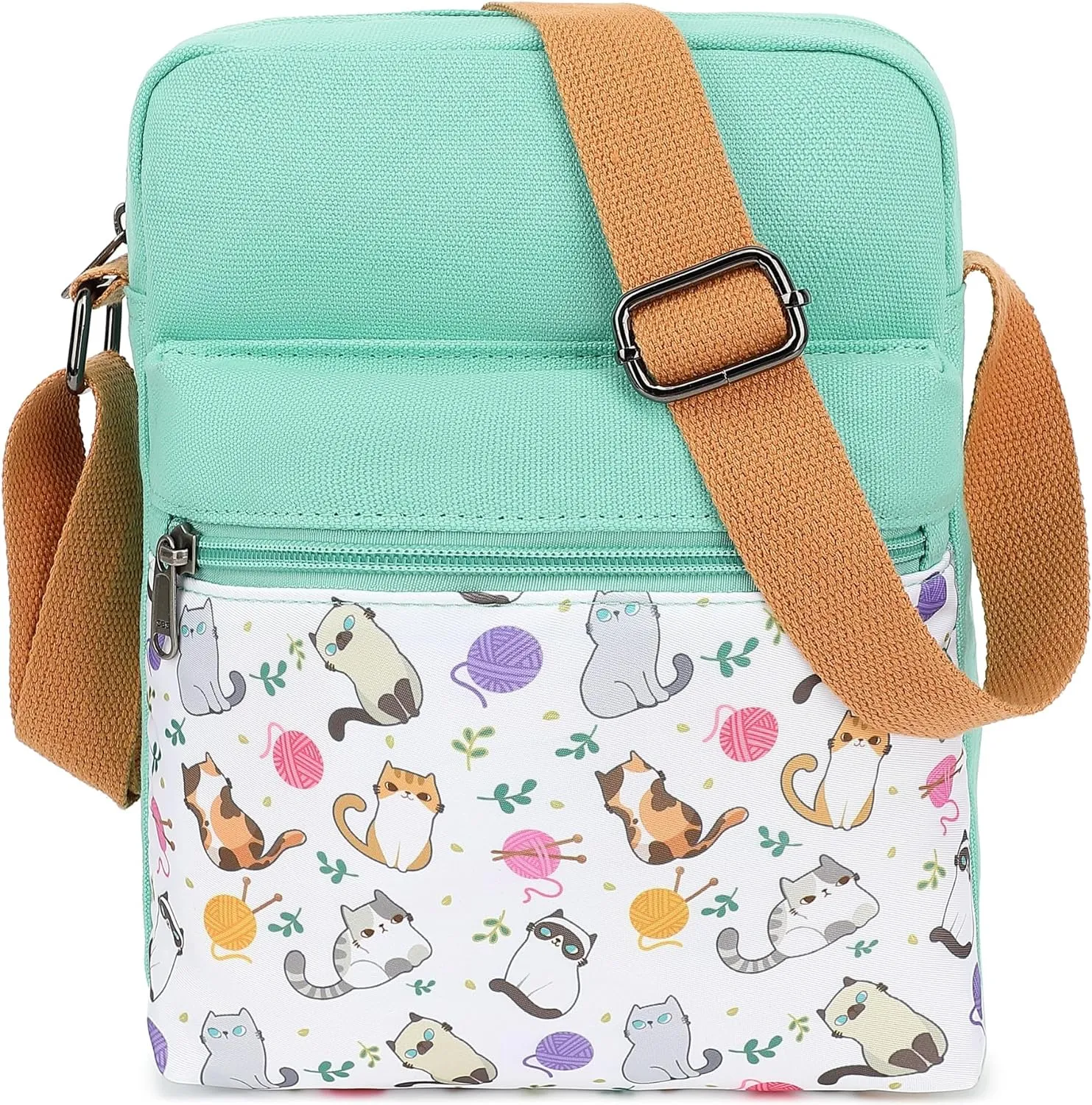 Leaper Girls Crossbody Purses for Kids 2 PCS Cross Body Bag Women Messenger Bag Girls Canvas Bag Cross Body Purse Set