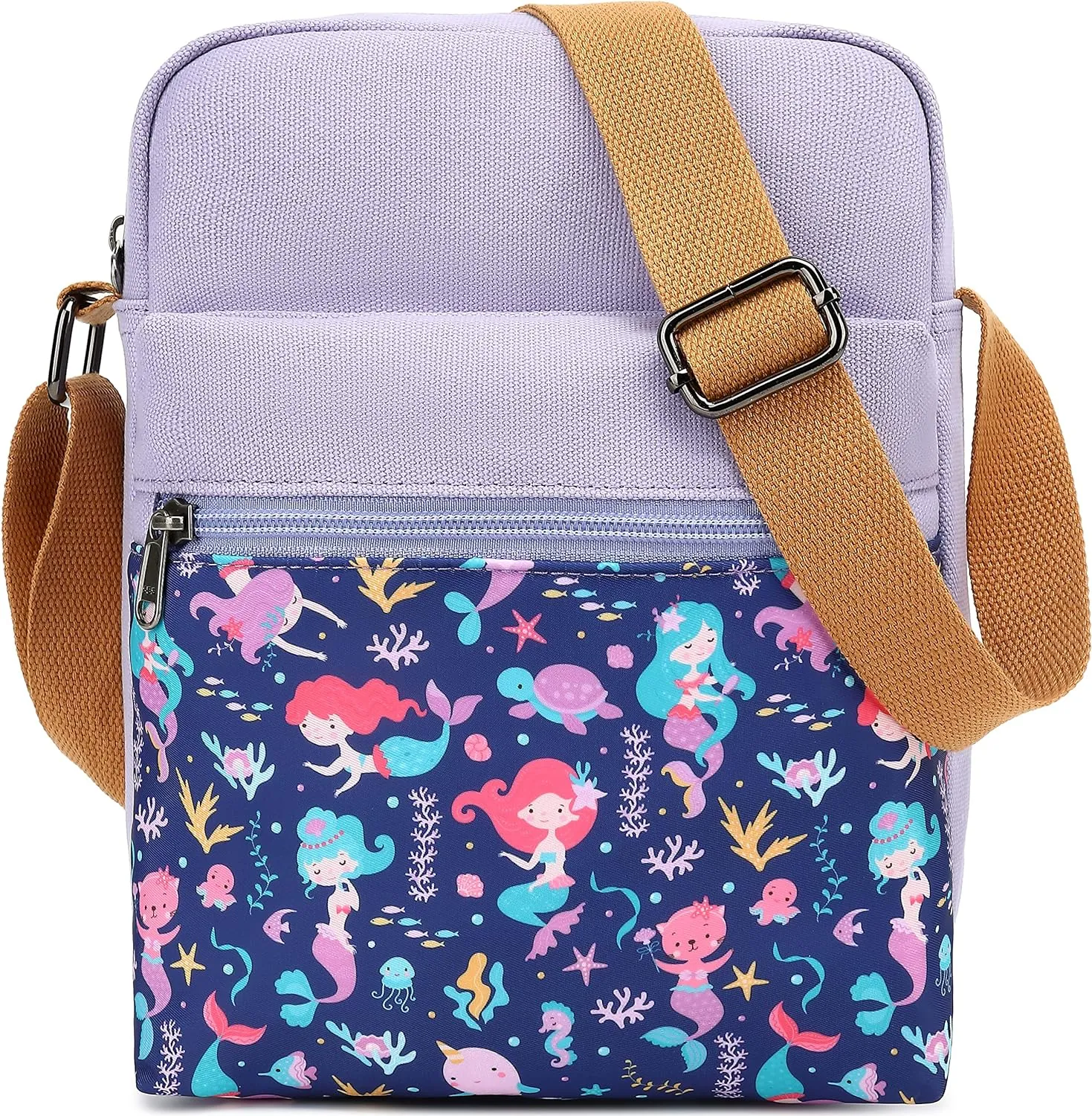 Leaper Girls Crossbody Purses for Kids 2 PCS Cross Body Bag Women Messenger Bag Girls Canvas Bag Cross Body Purse Set