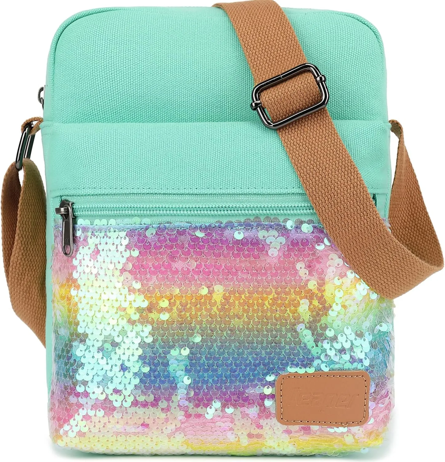 Leaper Girls Crossbody Purses for Kids 2 PCS Cross Body Bag Women Messenger Bag Girls Canvas Bag Cross Body Purse Set