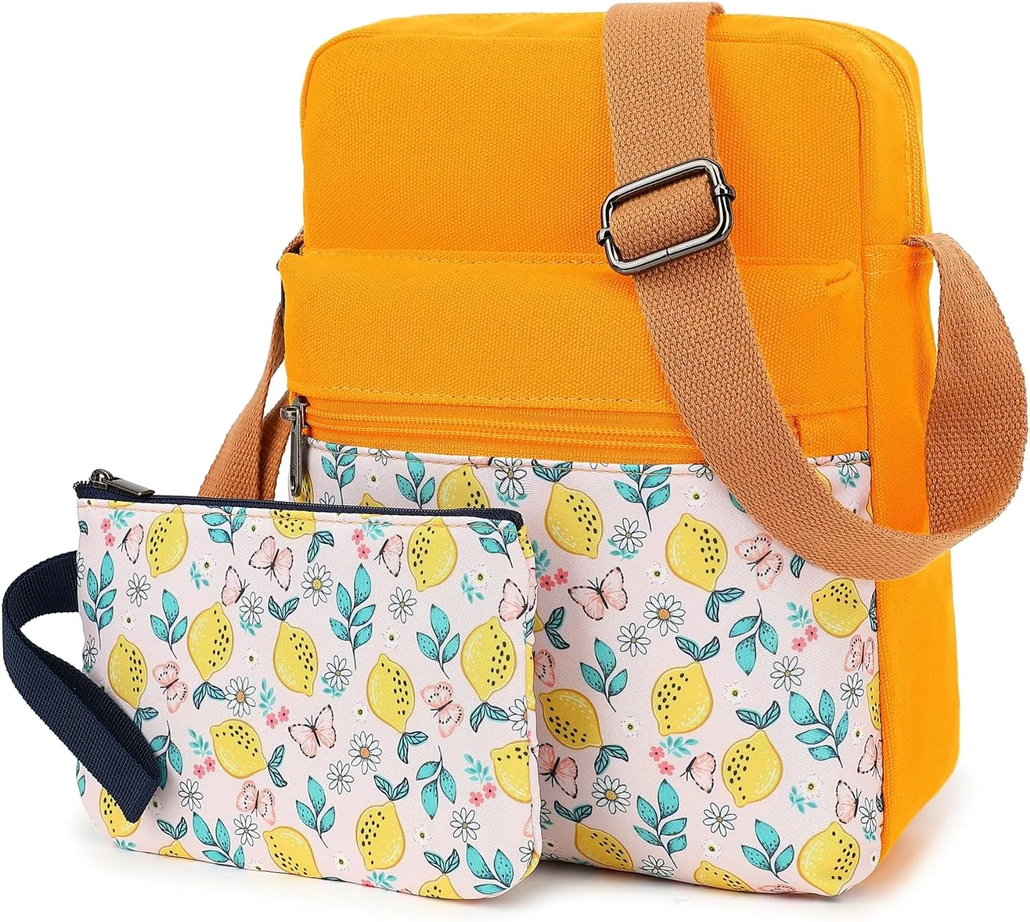 Leaper Girls Crossbody Purses for Kids 2 PCS Cross Body Bag Women Messenger Bag Girls Canvas Bag Cross Body Purse Set