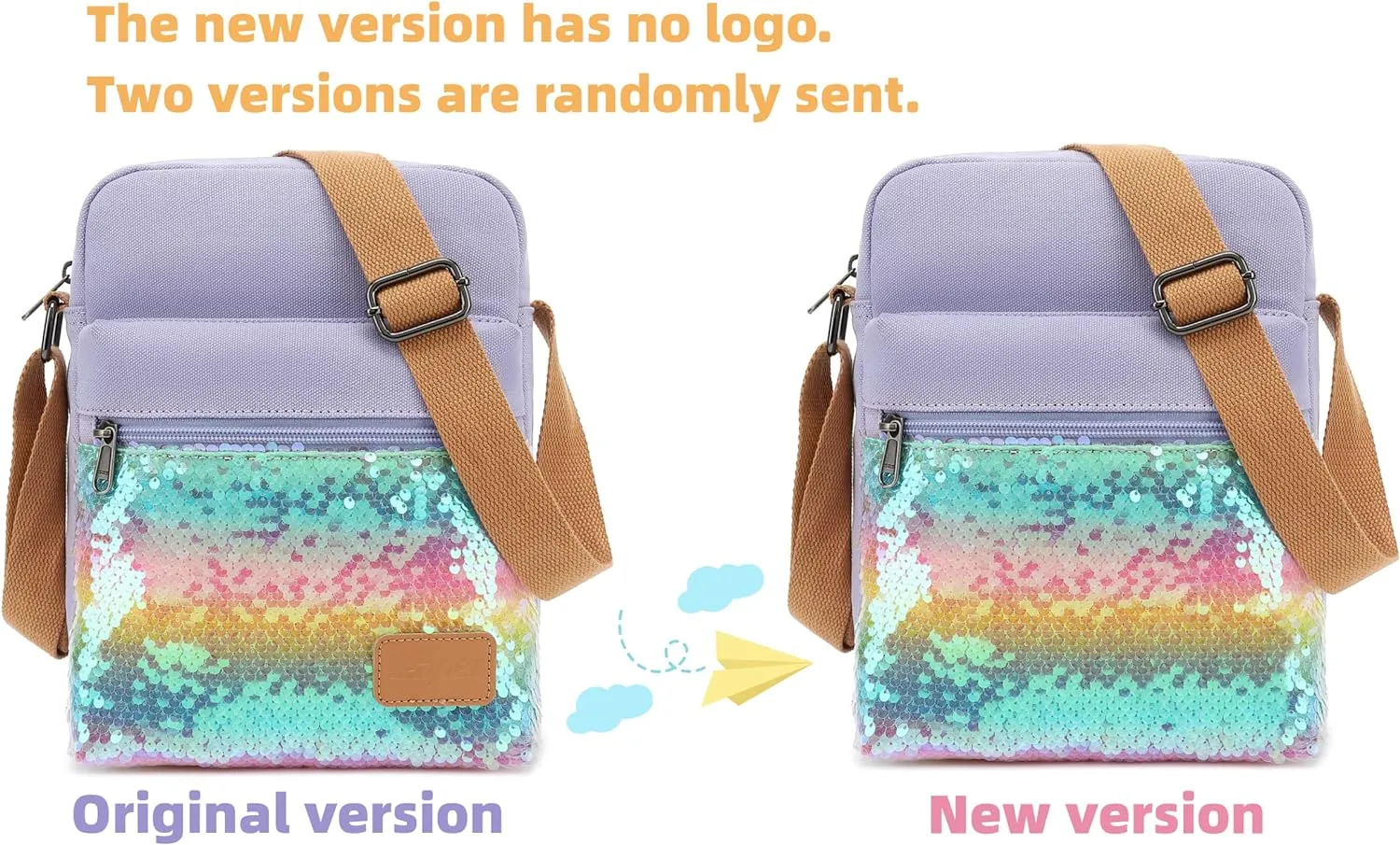 Leaper Girls Crossbody Purses for Kids 2 PCS Cross Body Bag Women Messenger Bag Girls Canvas Bag Cross Body Purse Set