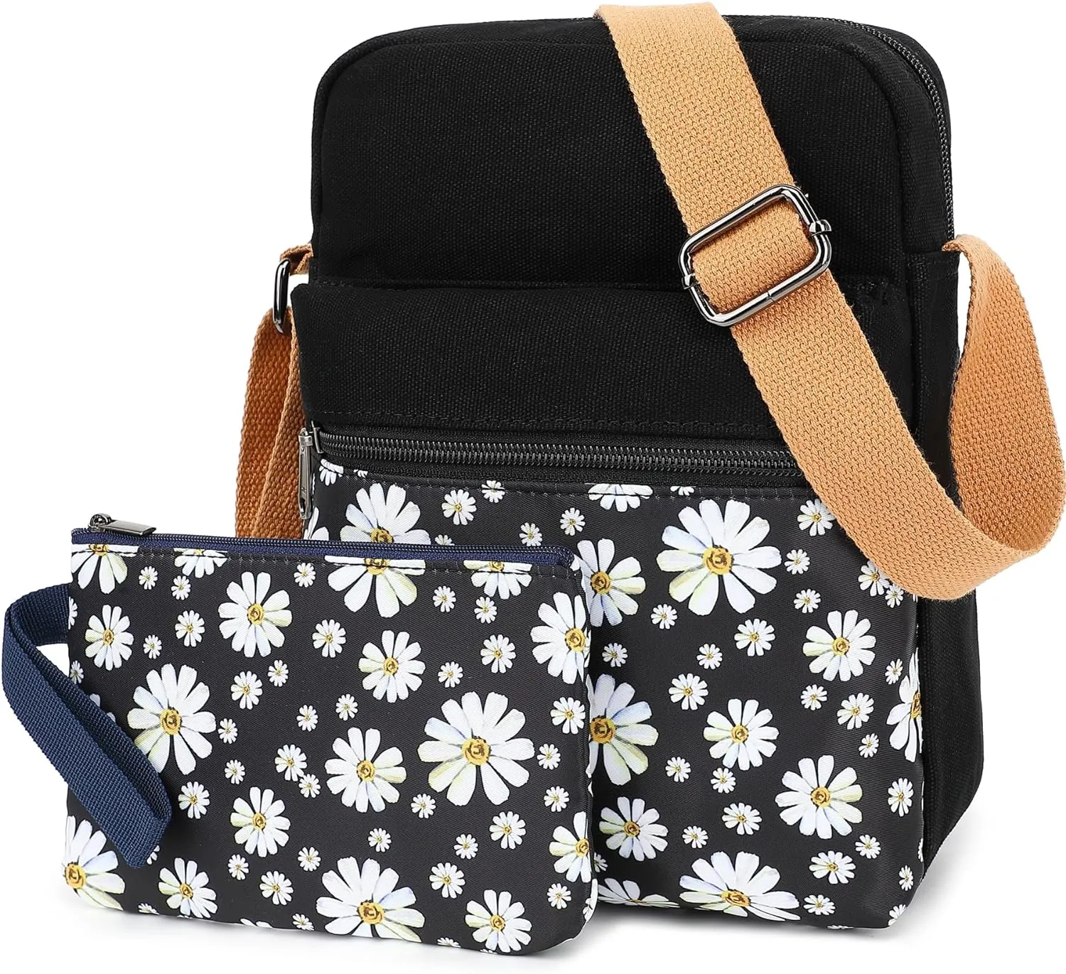 Leaper Girls Crossbody Purses for Kids 2 PCS Cross Body Bag Women Messenger Bag Girls Canvas Bag Cross Body Purse Set