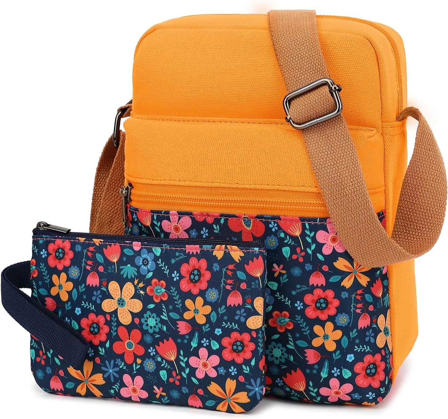 Leaper Girls Crossbody Purses for Kids 2 PCS Cross Body Bag Women Messenger Bag Girls Canvas Bag Cross Body Purse Set