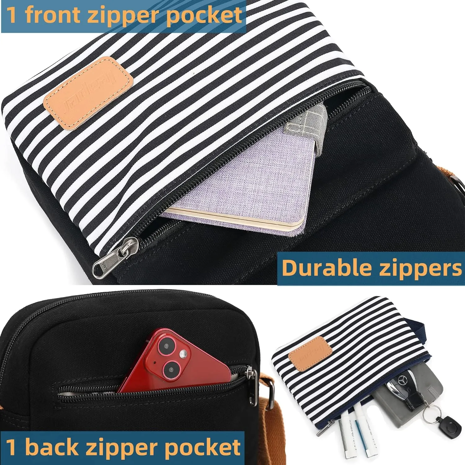 Leaper Girls Crossbody Purses for Kids 2 PCS Cross Body Bag Women Messenger Bag Girls Canvas Bag Cross Body Purse Set