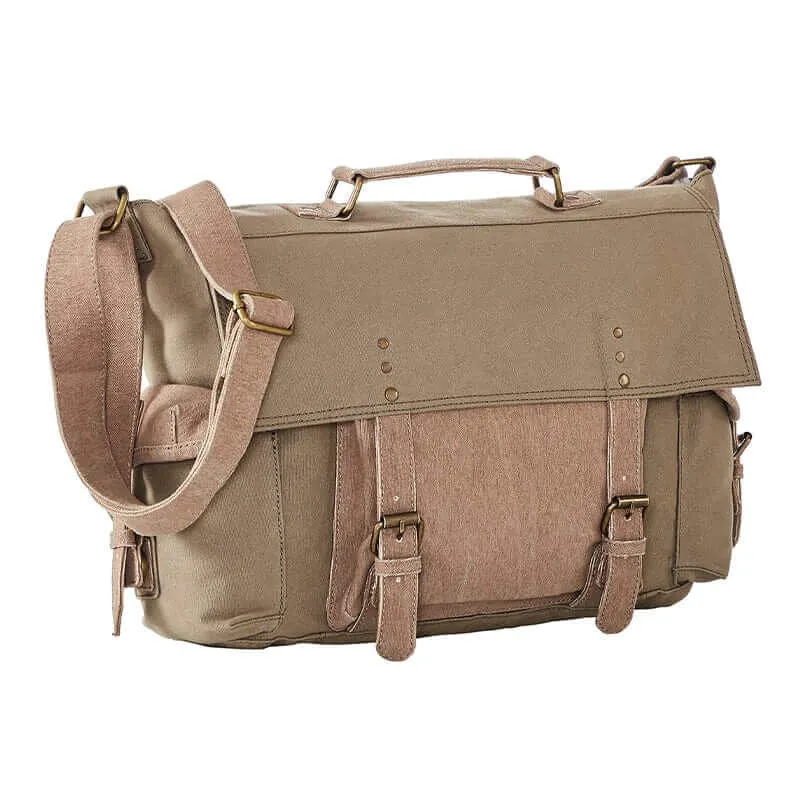 Mona B - Messenger Crossbody Laptop Bag for Upto 14" Laptop/Mac Book/Tablet with Stylish Design for Men and Women (Olive)
