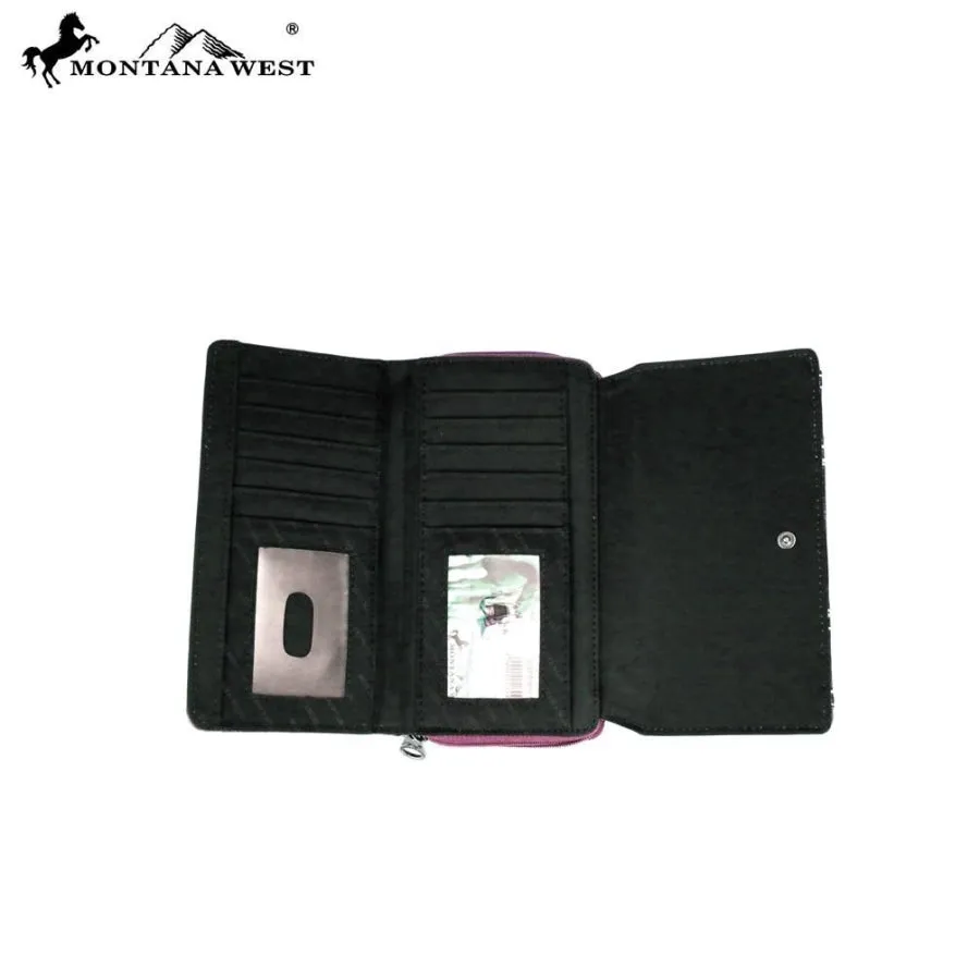 Montana West Concho Collection Secretary Style Wallet