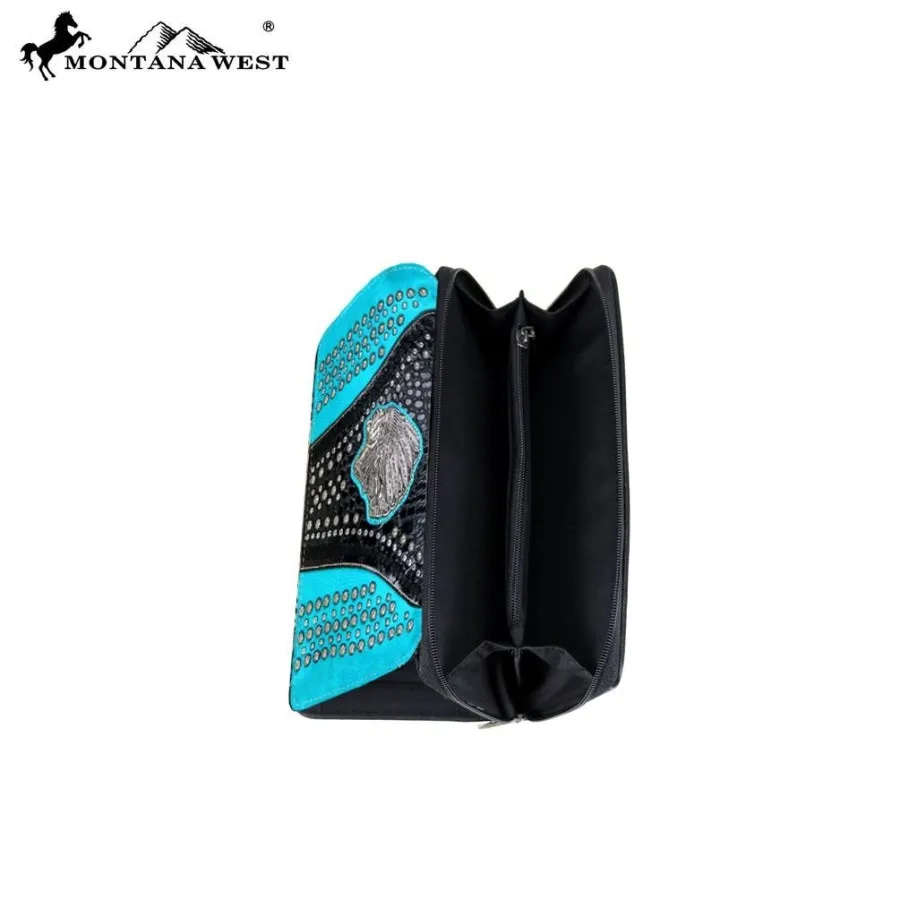 Montana West Concho Collection Secretary Style Wallet