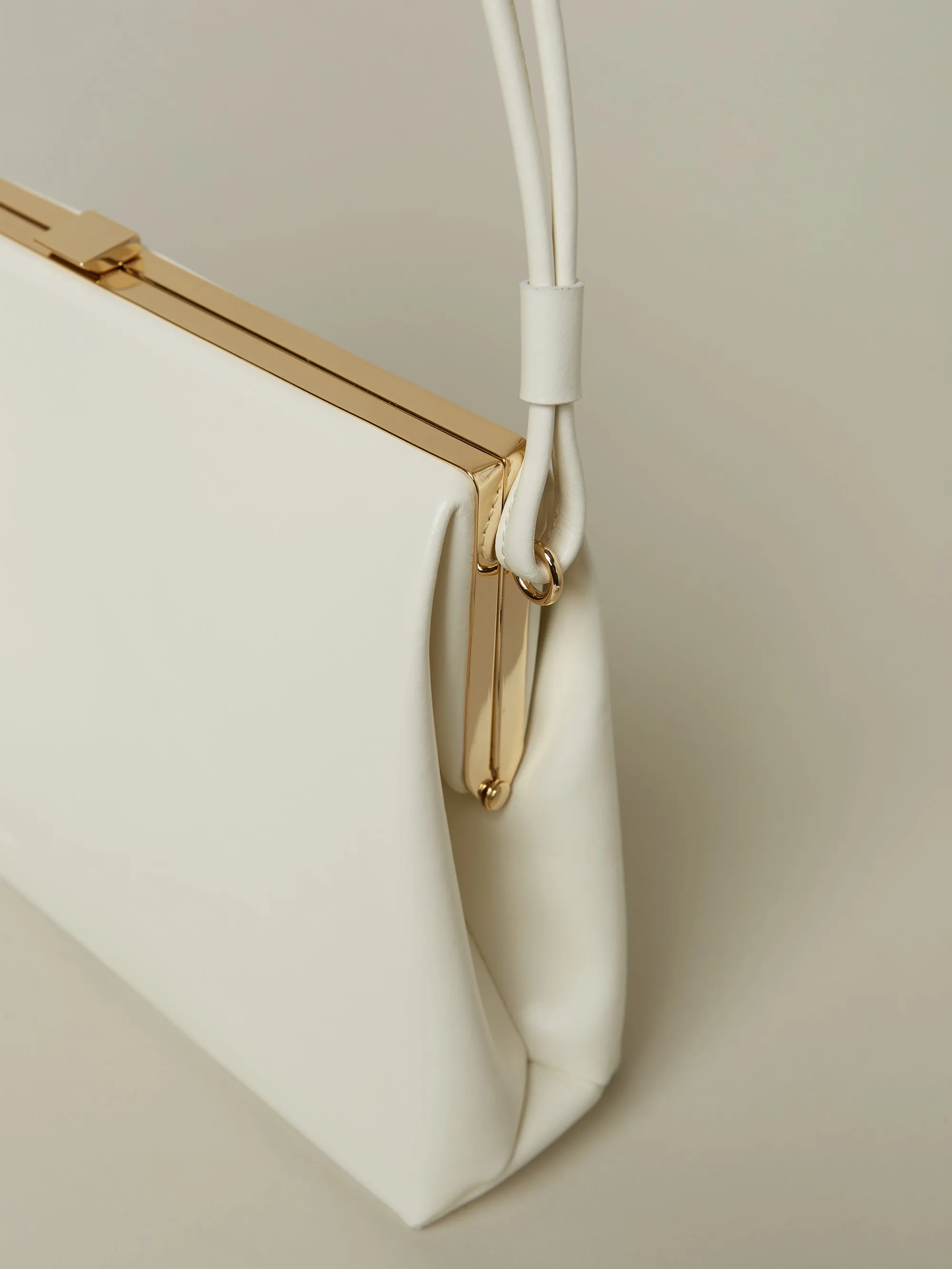 Sage Frame Bag Ivory_Gold Frame