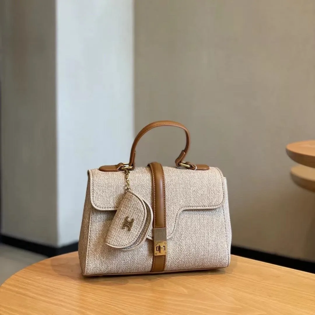 SEALBEER Hot trade New bag women's canvas pillow bag women's handbag color matching Boston bag shoulder messenger bag