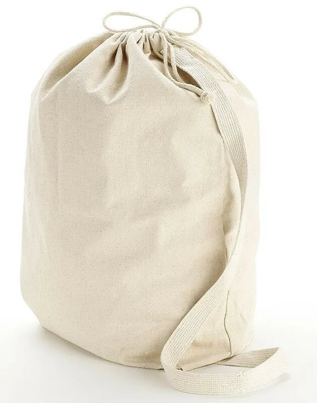 Small Size Canvas Laundry Bags with Shoulder Strap Handle