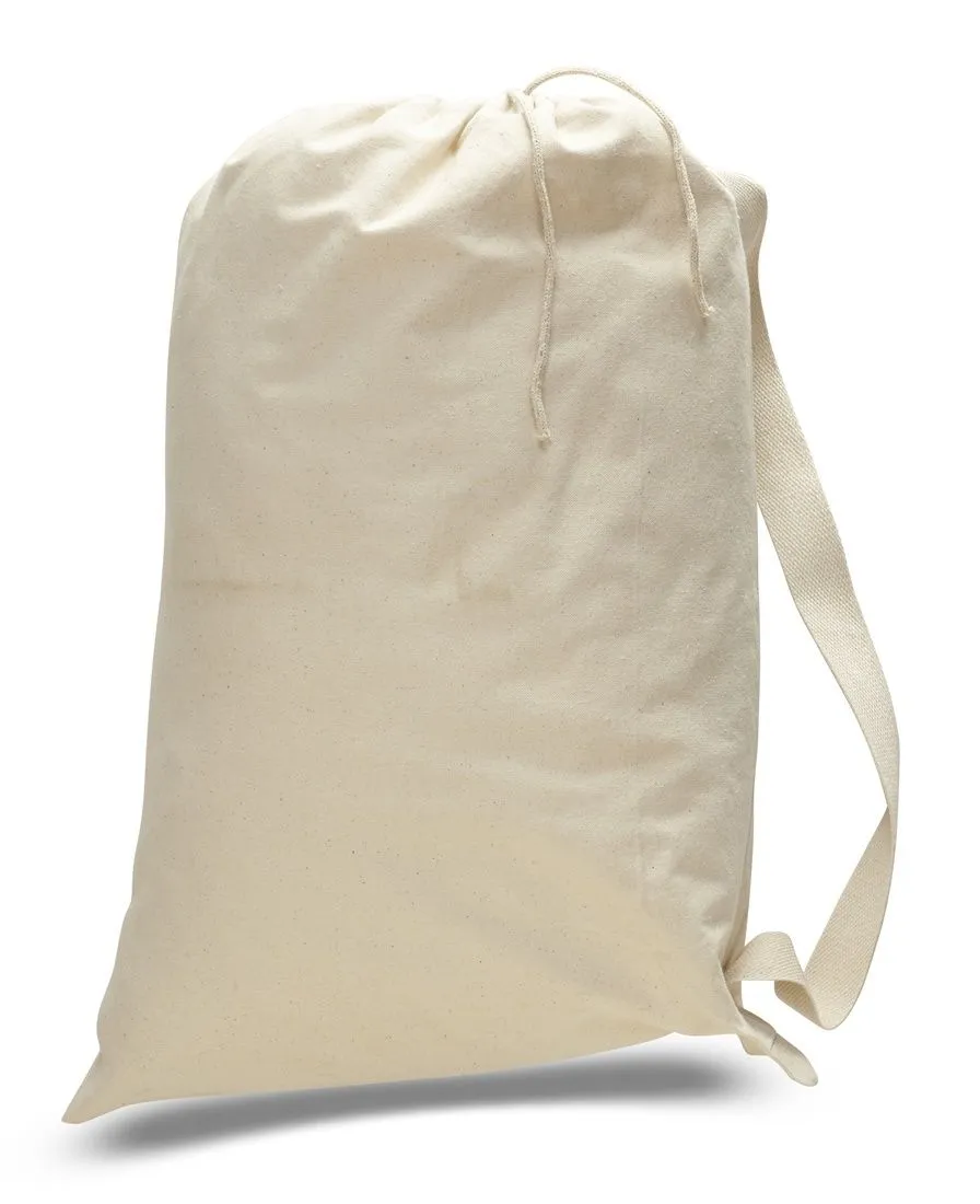 Small Size Canvas Laundry Bags with Shoulder Strap Handle