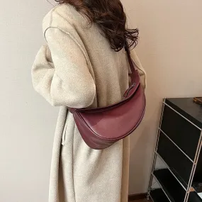 Uniwim Sewing Thread Shoulder Bags Zipper Women's Bags 2024 Hot Sale PU High Capacity Handbag Solid Saddle Splicing Bolsas De Ombro