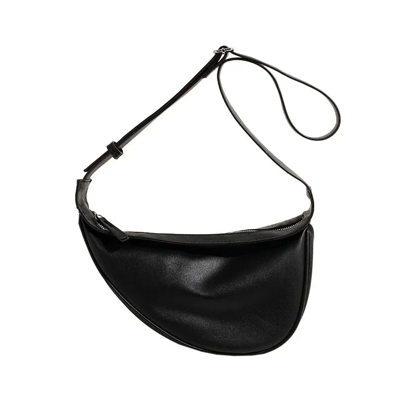Uniwim Sewing Thread Shoulder Bags Zipper Women's Bags 2024 Hot Sale PU High Capacity Handbag Solid Saddle Splicing Bolsas De Ombro