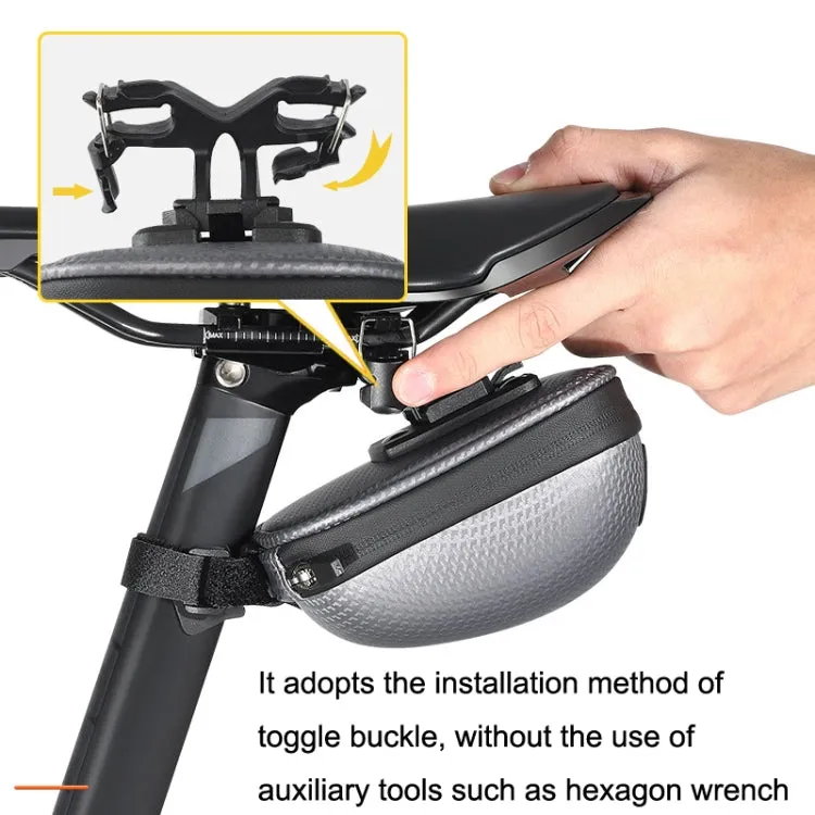 WEST BIKING Bicycle Mini Hardshell Tail Bag Saddle Bag(Black)