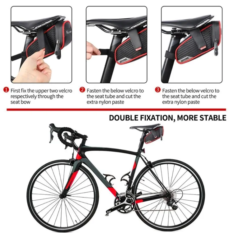 WEST BIKING Bicycle Waterproof Tail Bag Mountain Bike Riding Equipment Saddle Bag Large (Black Gray)