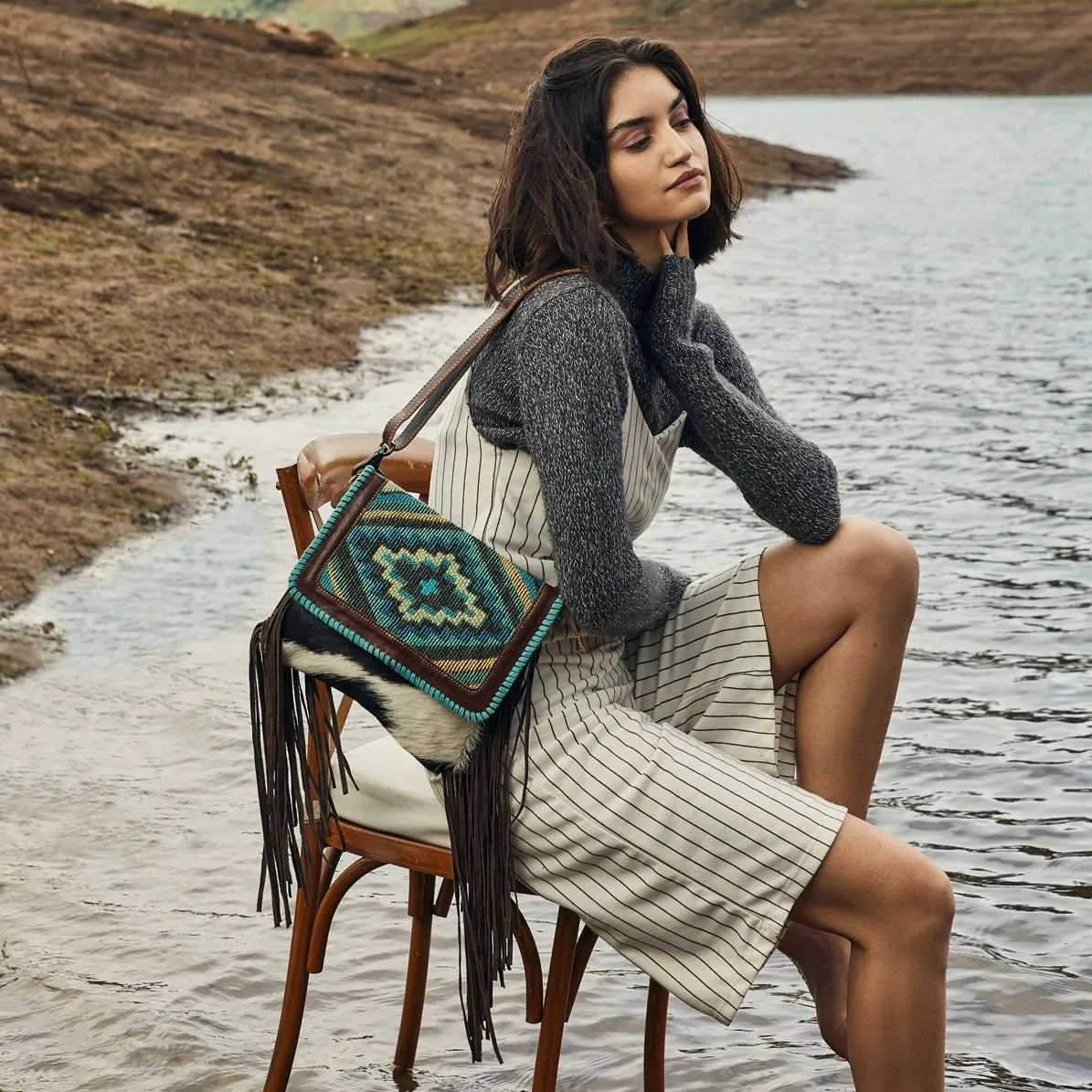 Wilderness Leather Western Crossbody Purse
