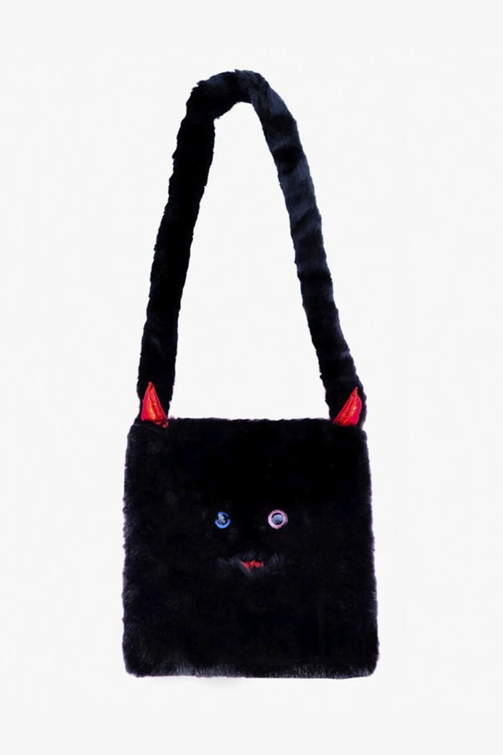 Y2K Weirdcore Aesthetic Bag Black Fluffy Little Demon